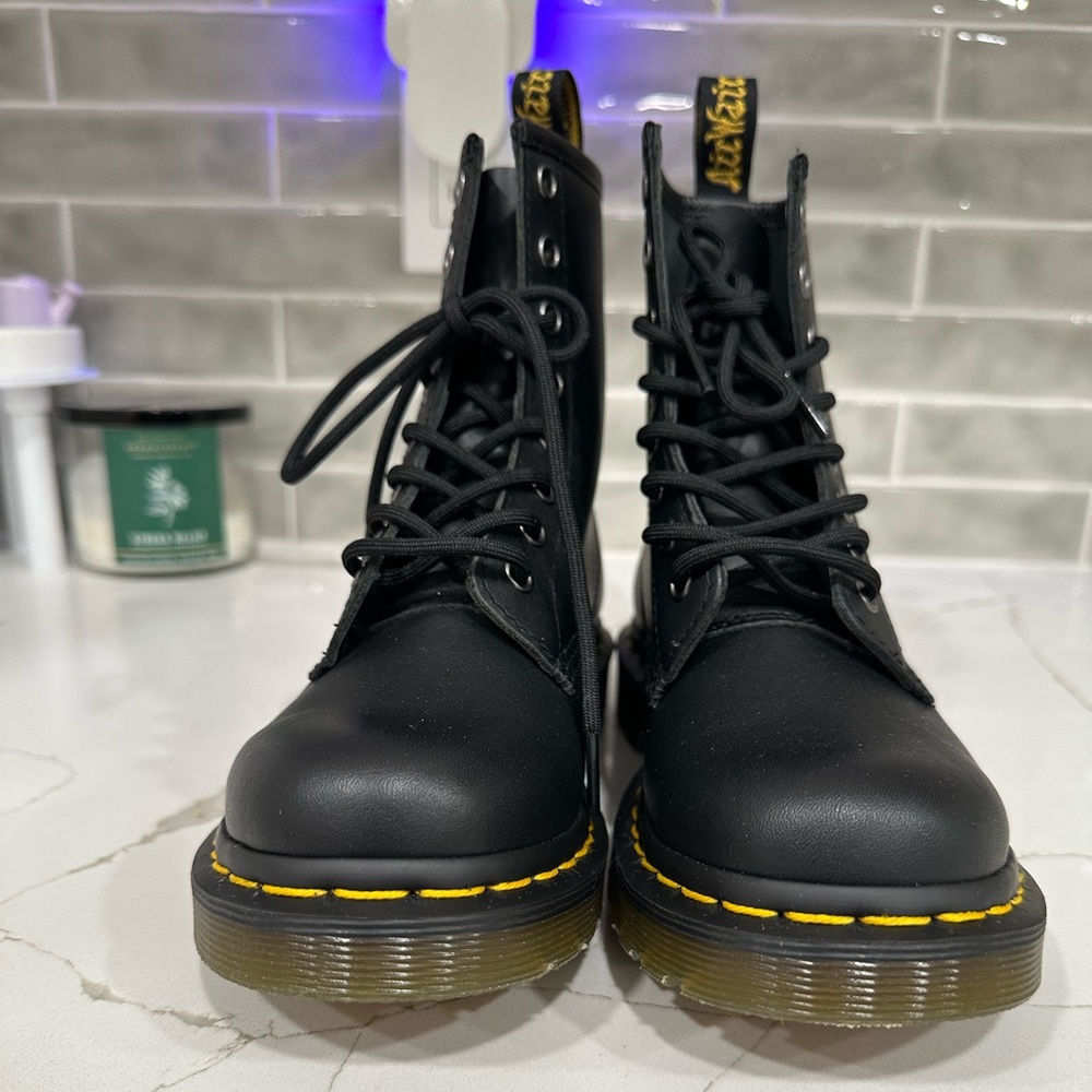 Dr. Martens 1460 Combat Boots. Women’s size 5. Color Black. - Picture 4 of 13